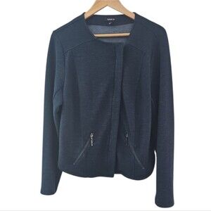 Torrid Studio Double Knit Moto Jacket Sz 2  Zip Pockets Layering Edgy Stretch